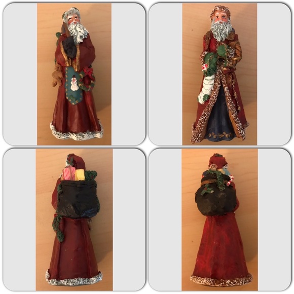 6 OLD STYLE SANTA CLAUSES FIGURINES APROX 5 in. - Picture 3 of 4